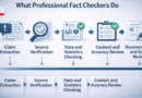 professional fact checker workflow infographic