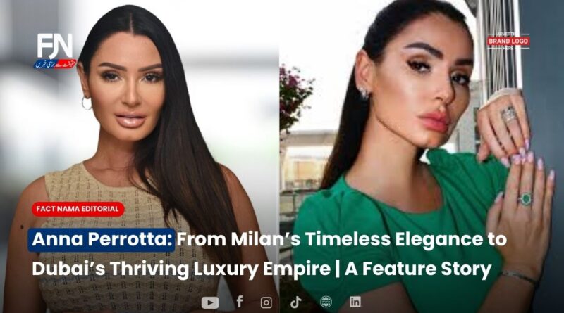 Anna Perrottas Dubai mein luxury branding aur Artemis Luxe ki founder ke taur par ek professional portrait