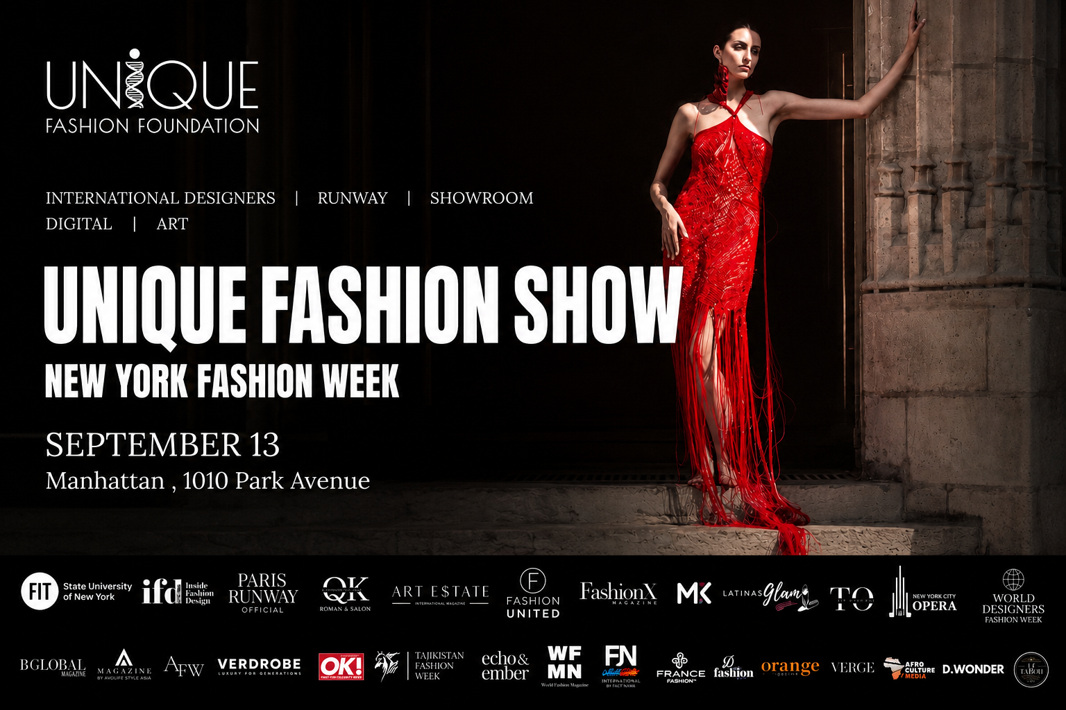 NEW YORK FASHION WEEK 2026 Unique Fashion Show international designers runway in Manhattan